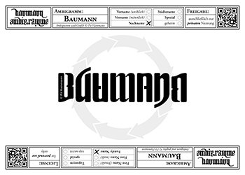 Ambigramm Baumann