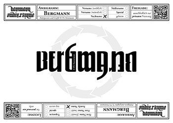 Ambigramm Bergmann