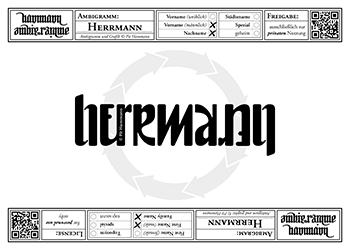 Ambigramm Herrmann