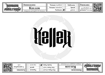 Ambigramm Keller
