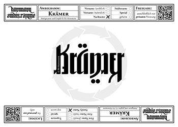 Ambigramm Kraemer