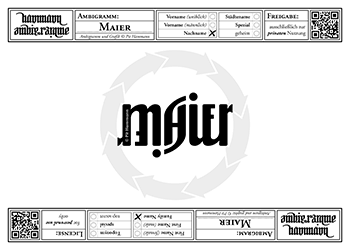 Ambigramm Maier