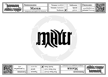 Ambigramm Mayer