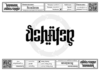 Ambigramm Schaefer
