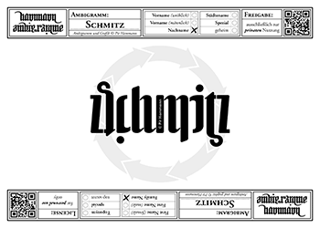 Ambigramm Schmitz