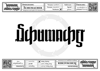 Ambigramm Schumacher