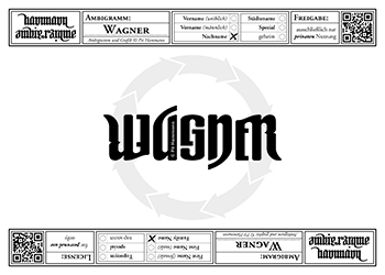 Ambigramm Wagner
