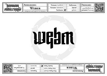 Ambigramm Weber