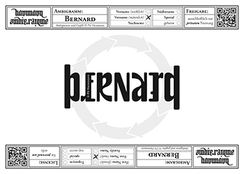 Ambigramm Bernard