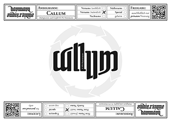 Ambigramm Callum