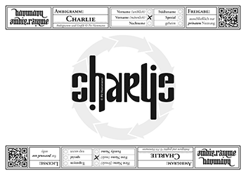 Ambigramm Charlie