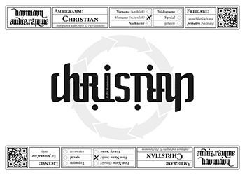 Ambigramm Christian
