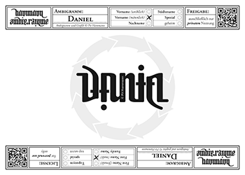 Ambigramm Daniel