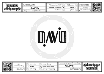 Ambigramm David