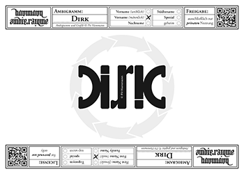 Ambigramm Dirk