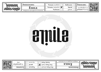 Ambigramm Emile