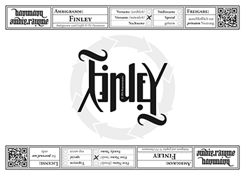 Ambigramm Finley
