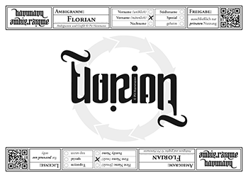 Ambigramm Florian