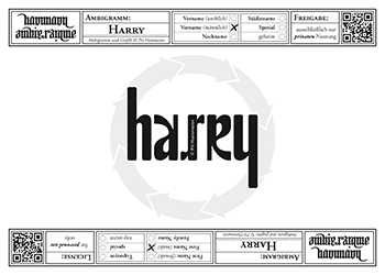 Ambigramm Harry