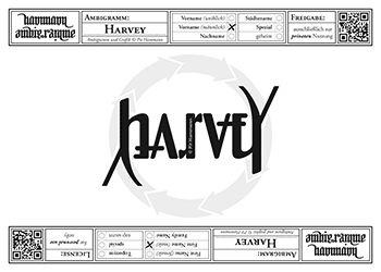 Ambigramm Harvey