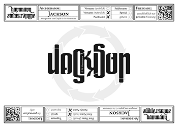 Ambigramm Jackson