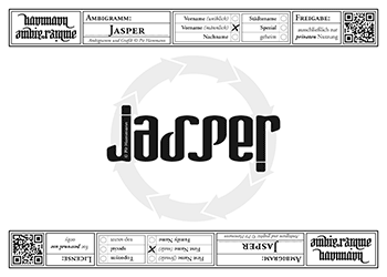 Ambigramm Jasper