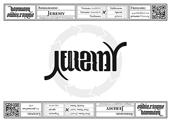 Ambigramm Jeremy