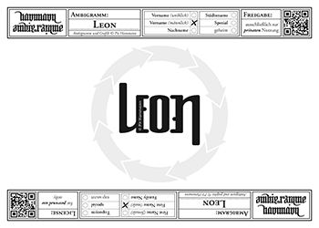 Ambigramm Leon