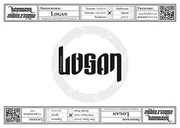 Ambigramm Logan