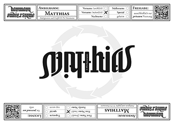 Ambigramm Matthias