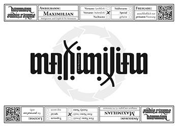 Ambigramm Maximilian