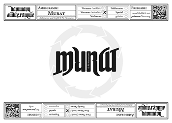 Ambigramm Murat