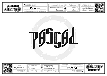 Ambigramm Pascal