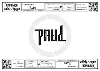 Ambigramm Paul