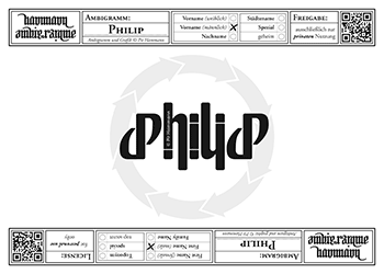 Ambigramm Philip