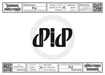 Ambigramm Pip
