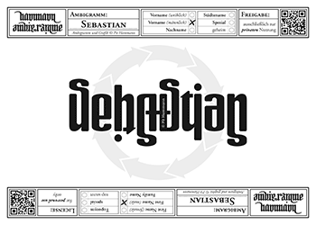 Ambigramm Sebastian