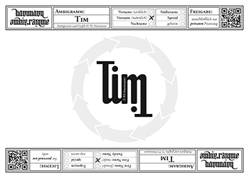Ambigramm Tim