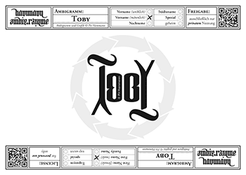 Ambigramm Toby