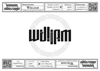 Ambigramm William