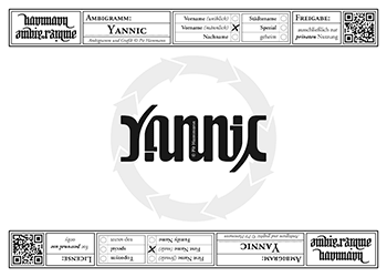 Ambigramm Yannic