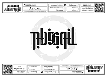 Abigail Ambigramm