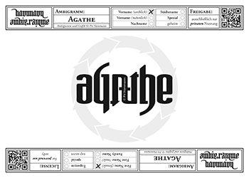 Agathe Ambigramm