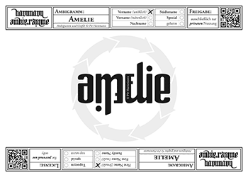 Amelie Ambigramm