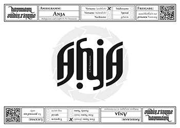 Anja Ambigramm