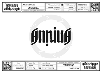 Annika Ambigramm