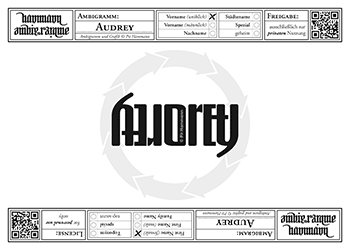 Audrey Ambigramm
