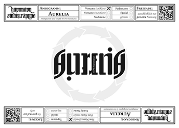 Aurelia Ambigramm