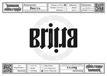 Britta Ambigramm