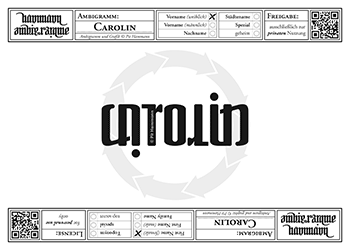Carolin Ambigramm